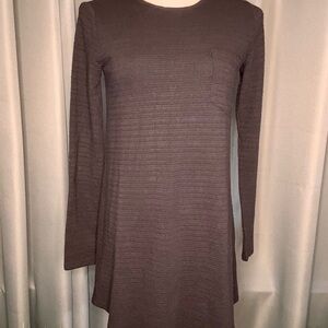 Abercrombie & Fitch Ribbed Tunic in textured Black